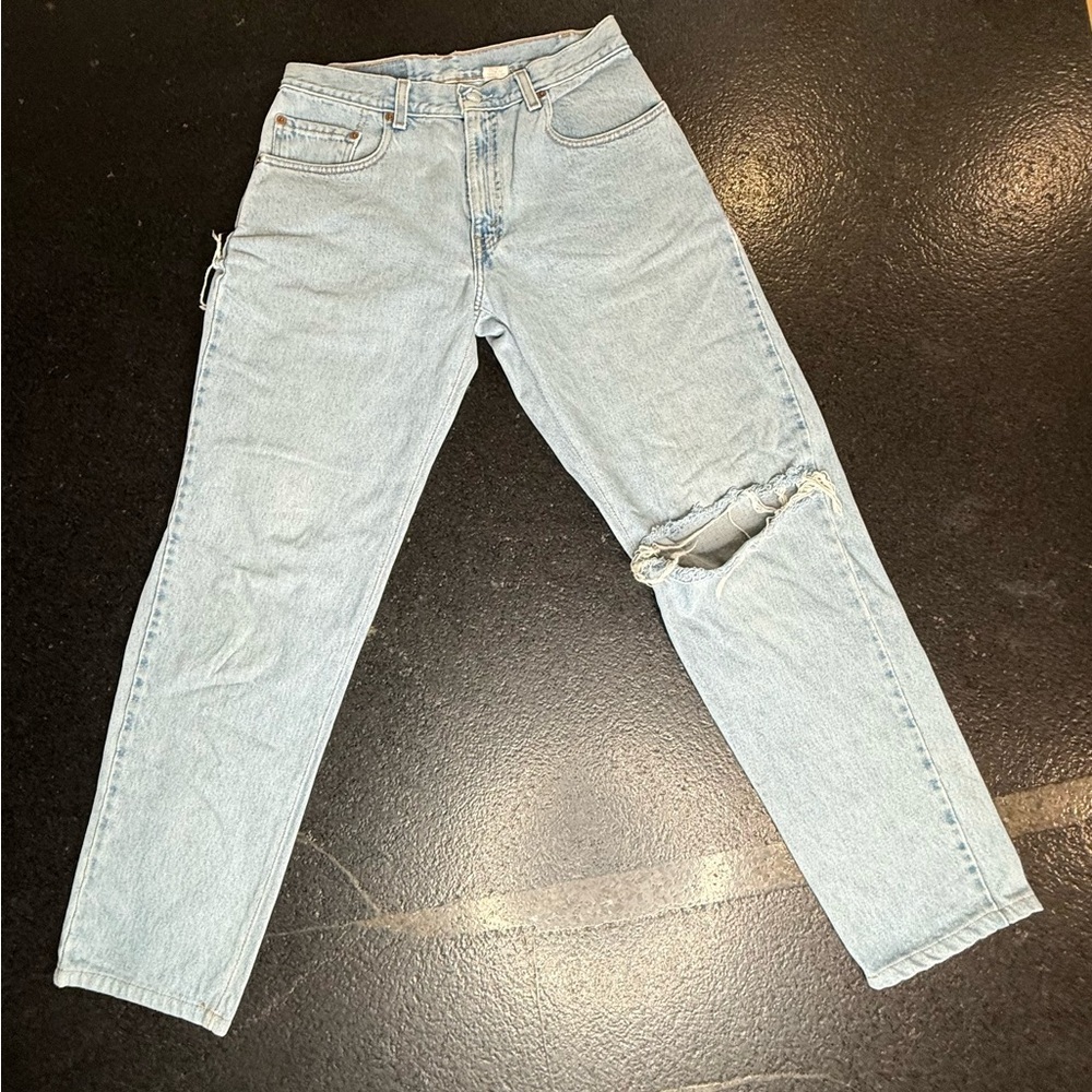 Levi's Light Blue Boyfriend Jeans custom made 30x30 - Picture 3 of 16